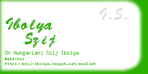 ibolya szij business card